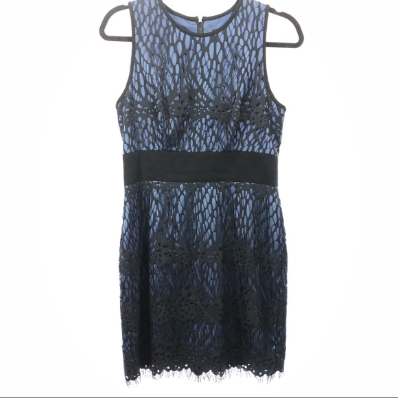 robert rodriguez black blue dress sz 6 sleeveless - Picture 1 of 8